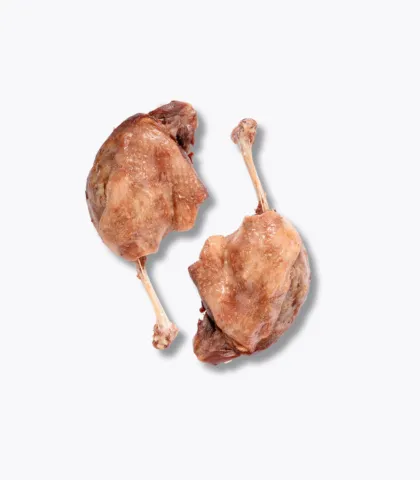 2 cuisses de canard confites fond gris