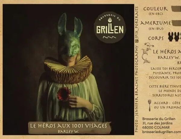 etiquette bière barley wine brasserie du grillen