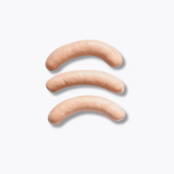 3 saucisses blanches de canard