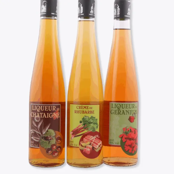 trio liqueurs de fleurs de miscault