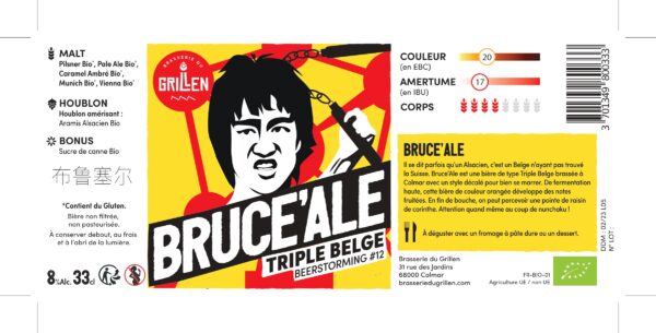etiquette bière bruce ale brasserie du grillen