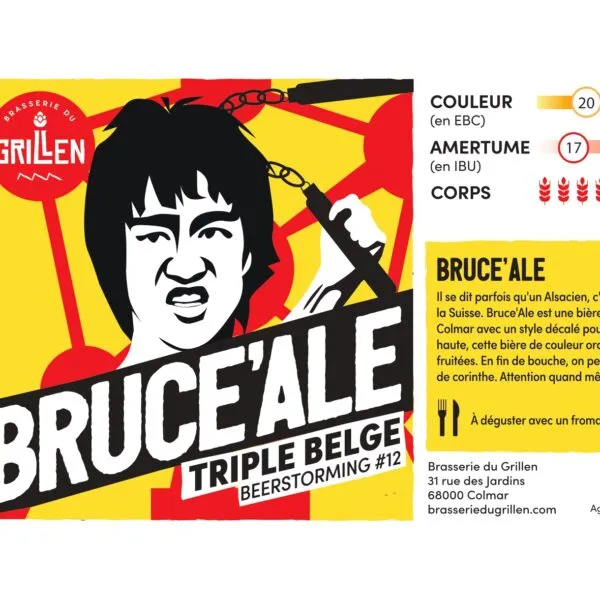 etiquette bière bruce ale brasserie du grillen