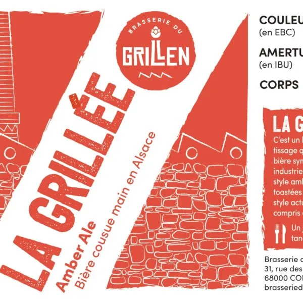 etiquette bière grillée brasserie du grillen