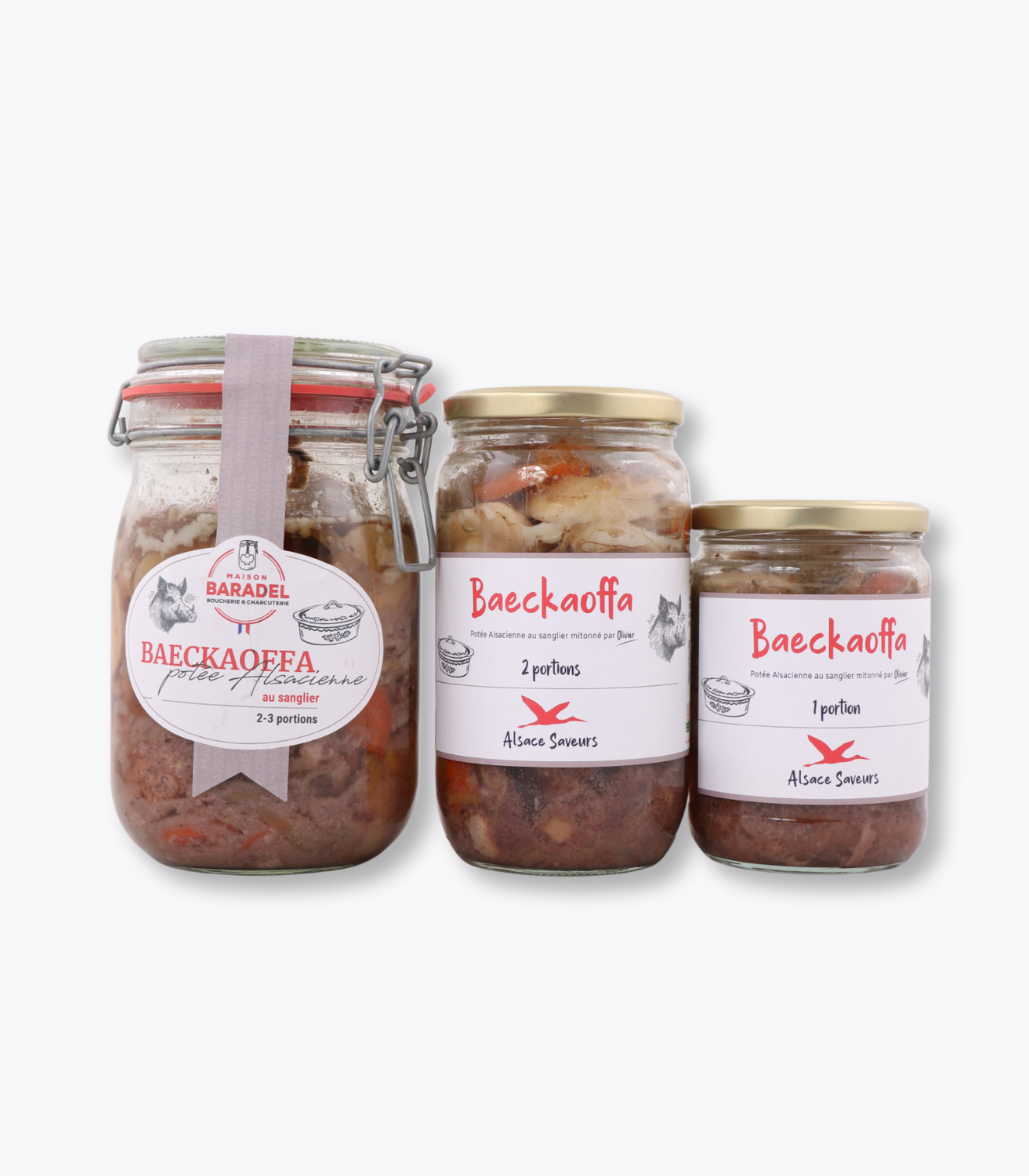 trio bocaux baeckaoffe au sanglier