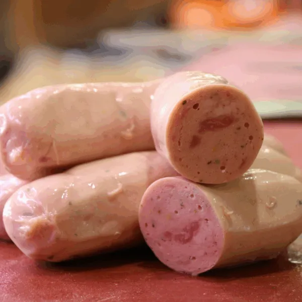 saucisses paysannes chez le boucher