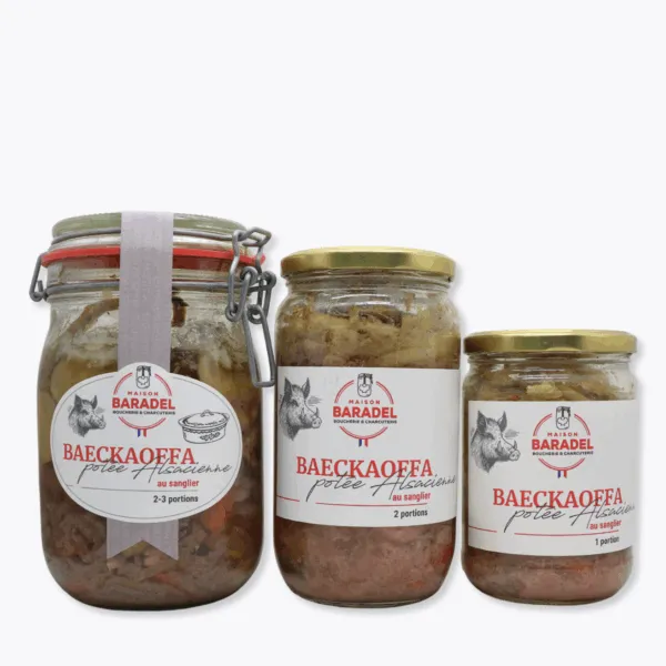 trio bocaux baekaoffe aux sanglier