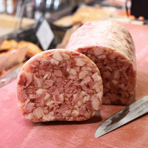 rond de fromage de tête au magasin de Lapoutroie