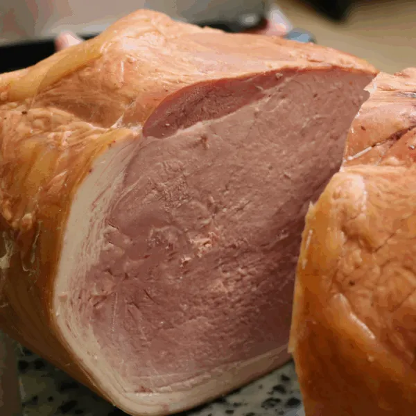 jambon blanc entier coupé en 2