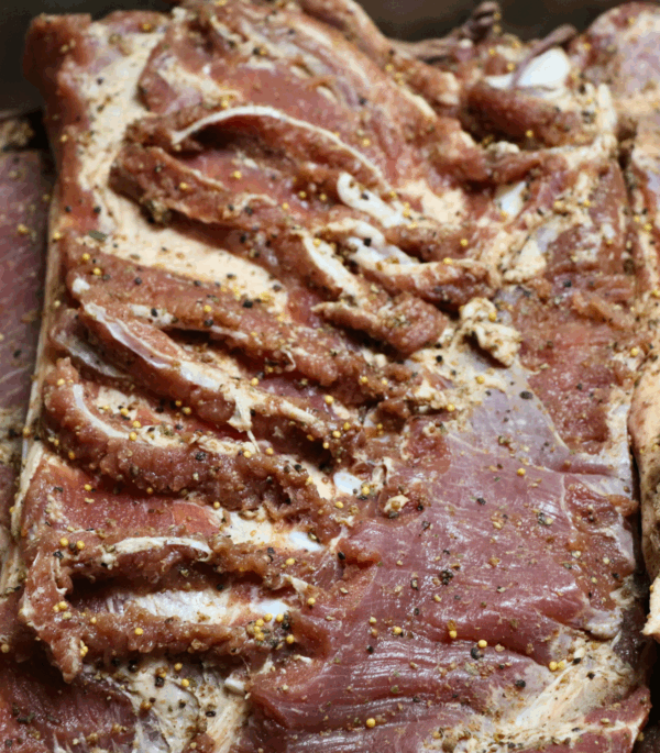 poitrine lard demi sel crue