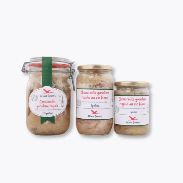 trio bocaux choucroute au vin blanc