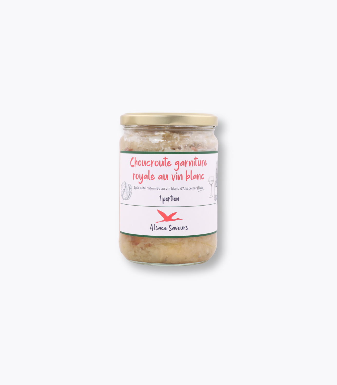 bocal choucroute vin blanc 500g