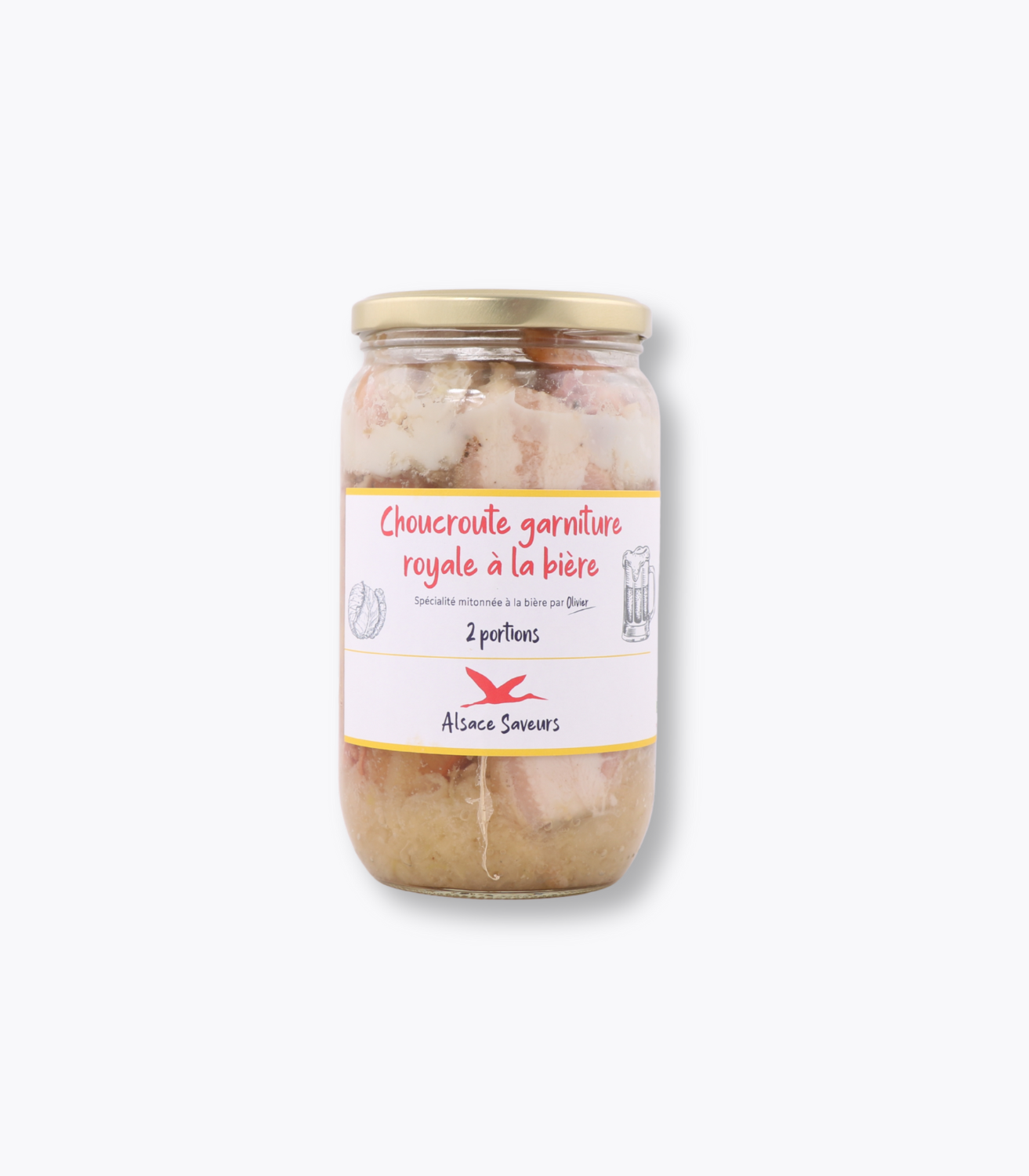 bocal choucroute à la bière d'alsace 750g