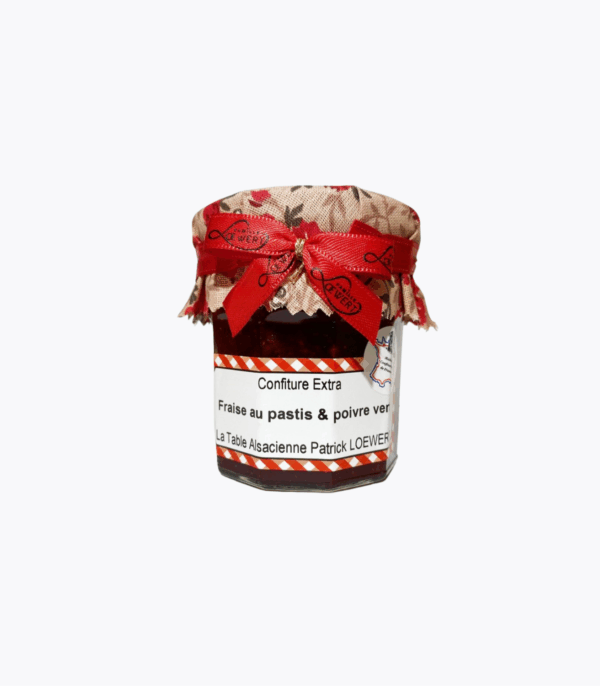 pot confiture fraise pastis et poivre vert loewert