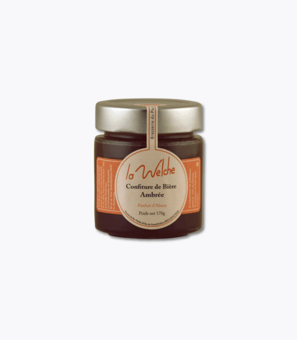pot de confiture de bière ambrée
