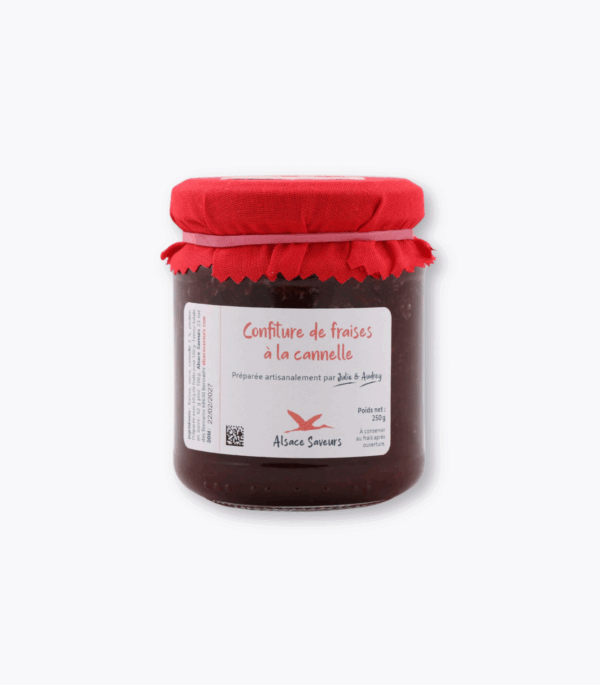 confiture de fraises à la cannelle pot de 250g