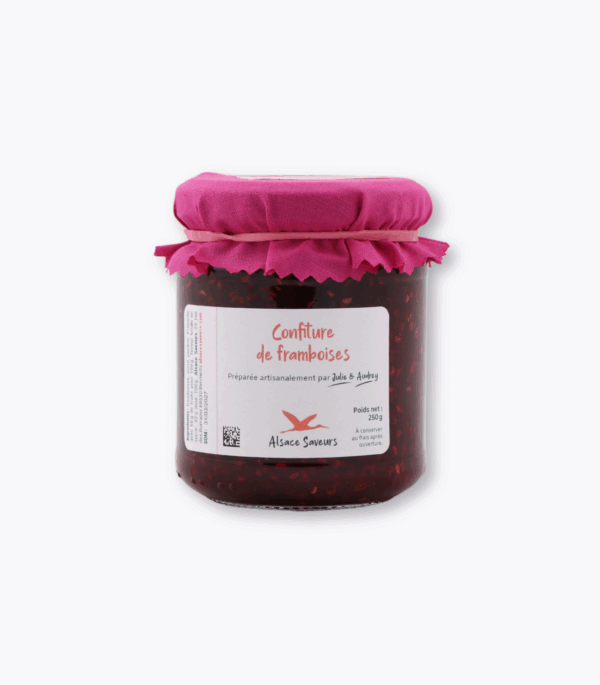 confiture de framboise pot de 250g