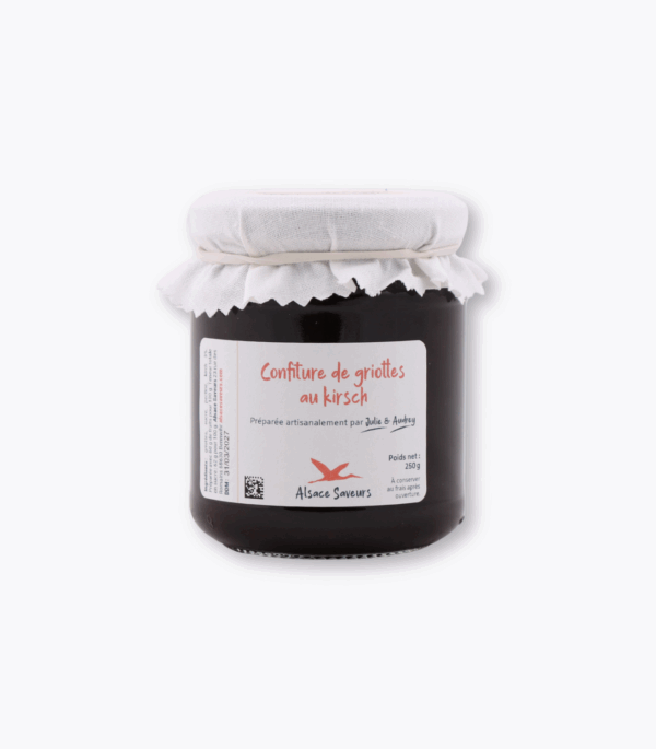 confiture de griottes au kirsch 250g