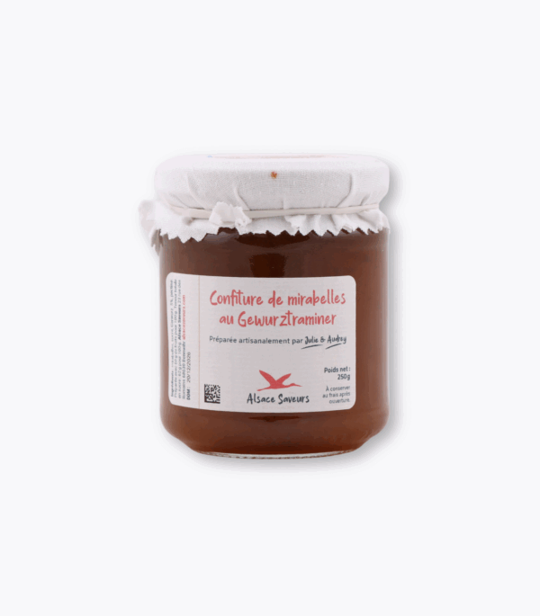 confiture de mirabelles au gewurztraminer 250g