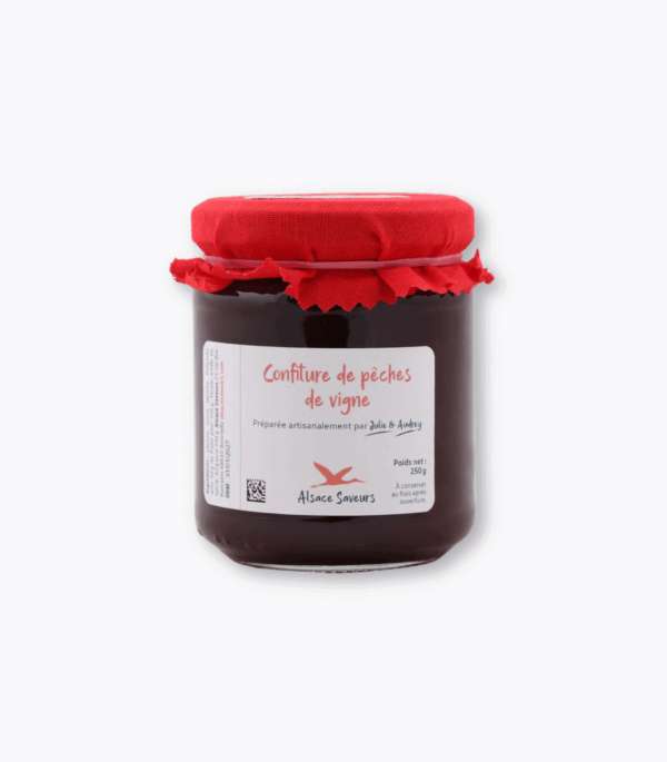 confiture de pêches de vignes 250g