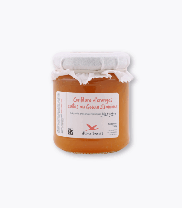 confiture d'oranges cuites au gewurztraminer 250g