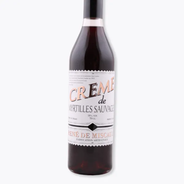 bouteille crème de myrtilles de miscault
