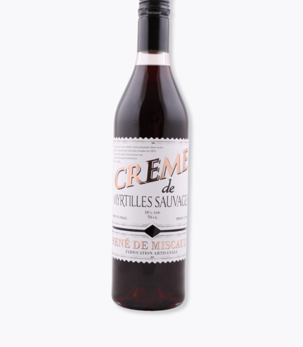 bouteille crème de myrtilles de miscault