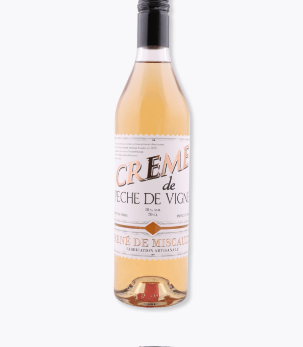 bouteille crème de pêches de vignes