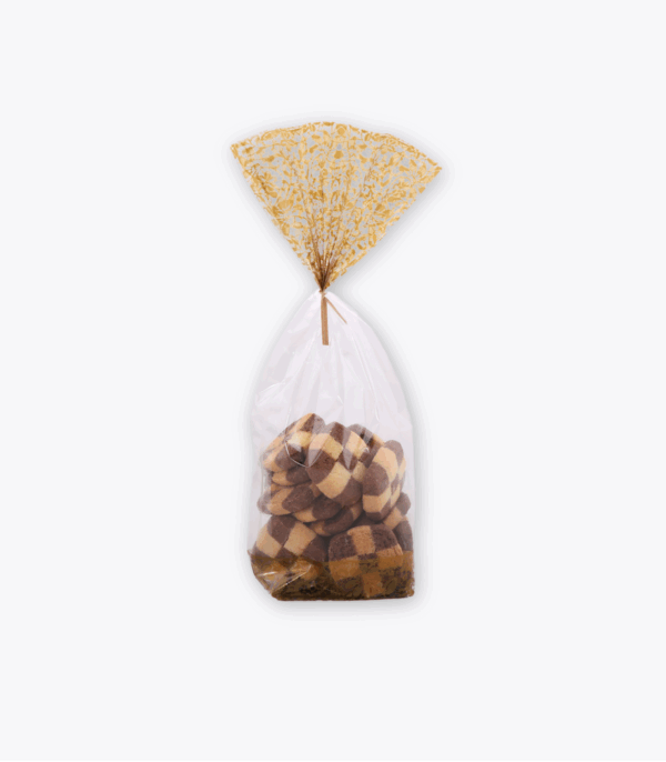 sachet de bredele damier chocolat