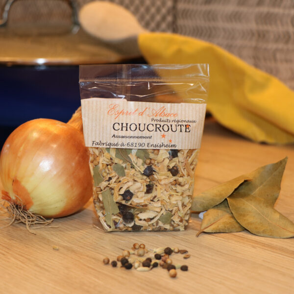sachet épices pour choucroute avec oignons et casserole