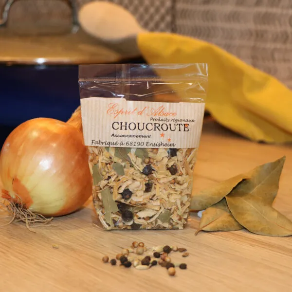 sachet épices pour choucroute avec oignons et casserole