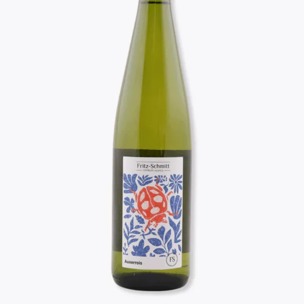 bouteille auxerrois fritz schmitt fond gris