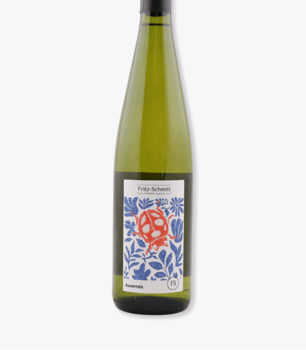 bouteille auxerrois fritz schmitt fond gris