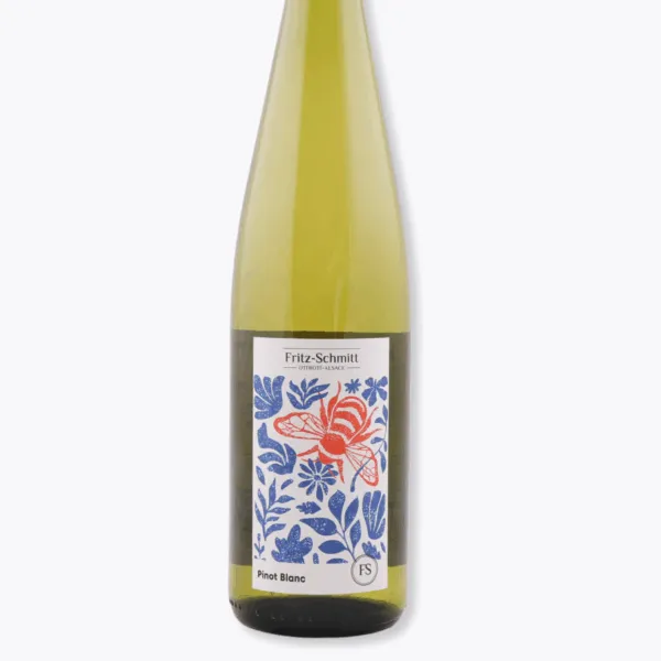 bouteille pinot blanc fritz schmitt fond gris