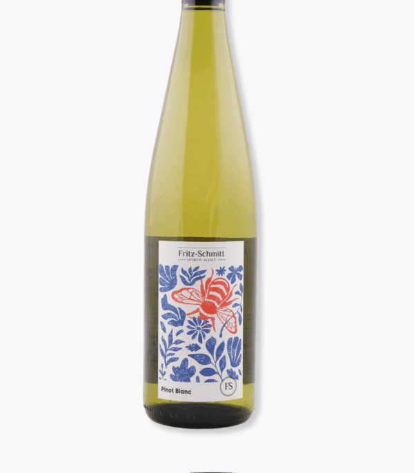bouteille pinot blanc fritz schmitt fond gris