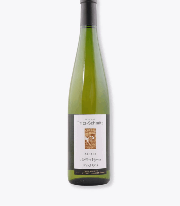 bouteille pinot gris vv fritz schmitt fond gris