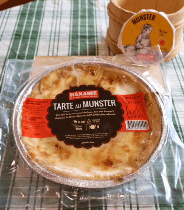 tarte au munster dans son emballage