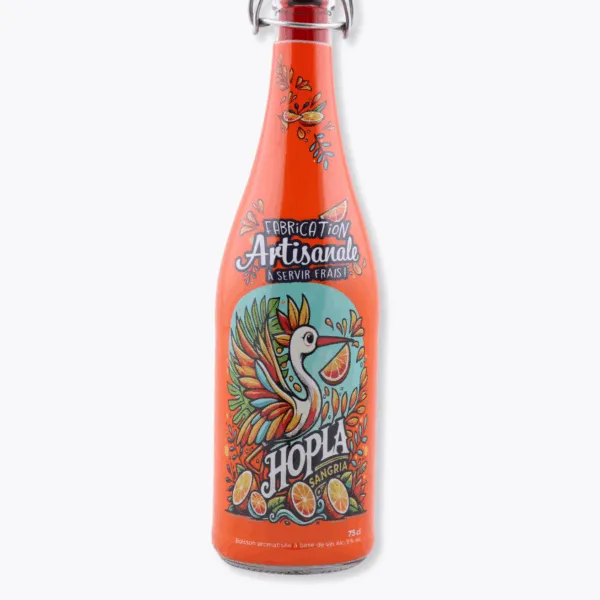bouteille hopla sangria fond gris