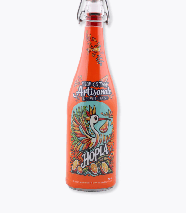 bouteille hopla sangria fond gris