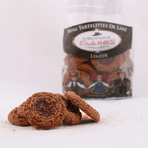 mini tartelette de linz avec sachet plein dans le fond