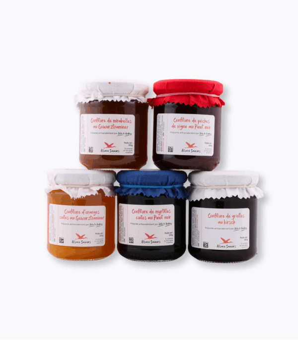 lot de 5 confitures au vin d'Alsace