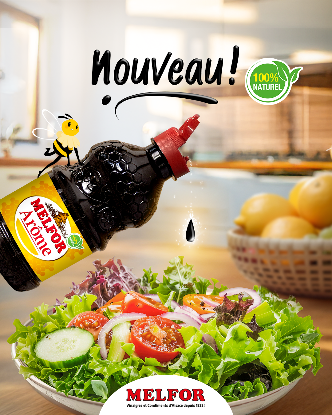 mise en scène de l'arôme melfor, nouveau concurrent au maggi