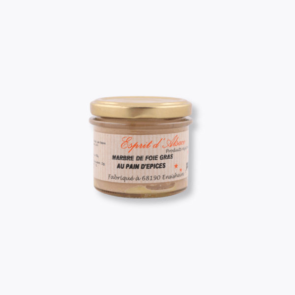 verrine de marbré de foie gras au pain d'épices