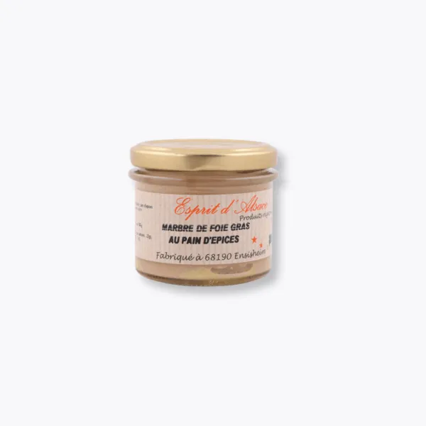 verrine de marbré de foie gras au pain d'épices