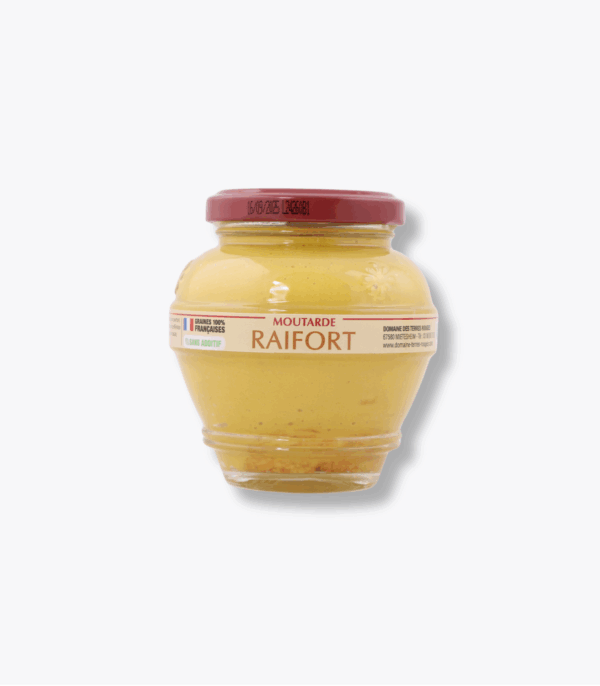 pot de moutarde au raifort domaine des terres rouges 200g