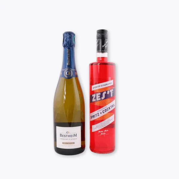 bouteille de crémant et bitter aperol pour pack spritz