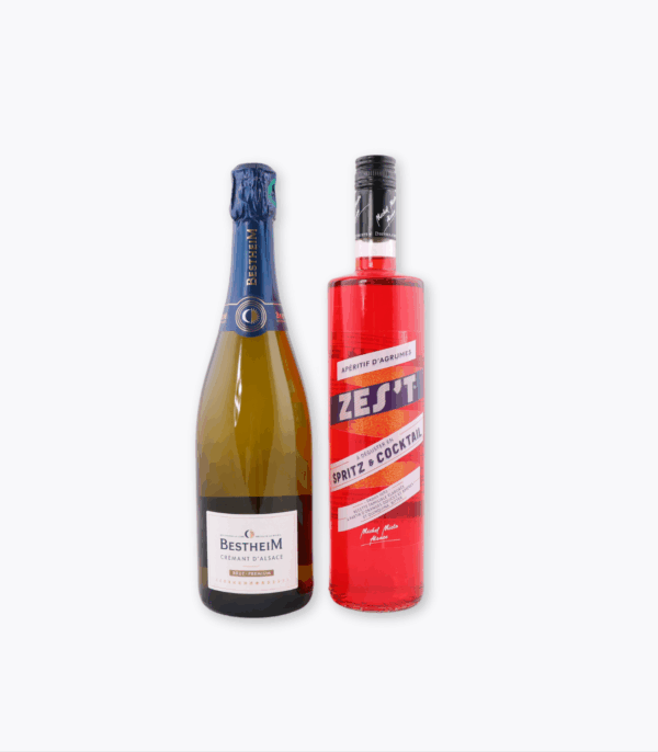 bouteille de crémant et bitter aperol pour pack spritz