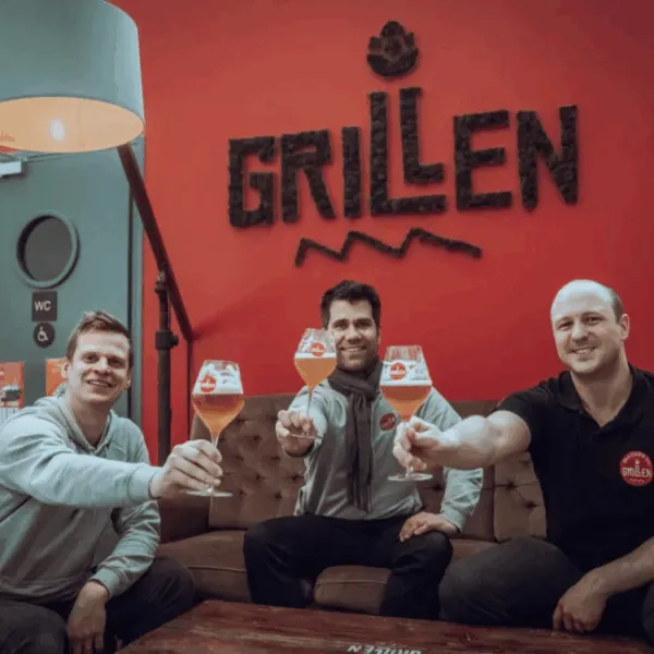 les 3 associés de la brasserie du grillen à colmar