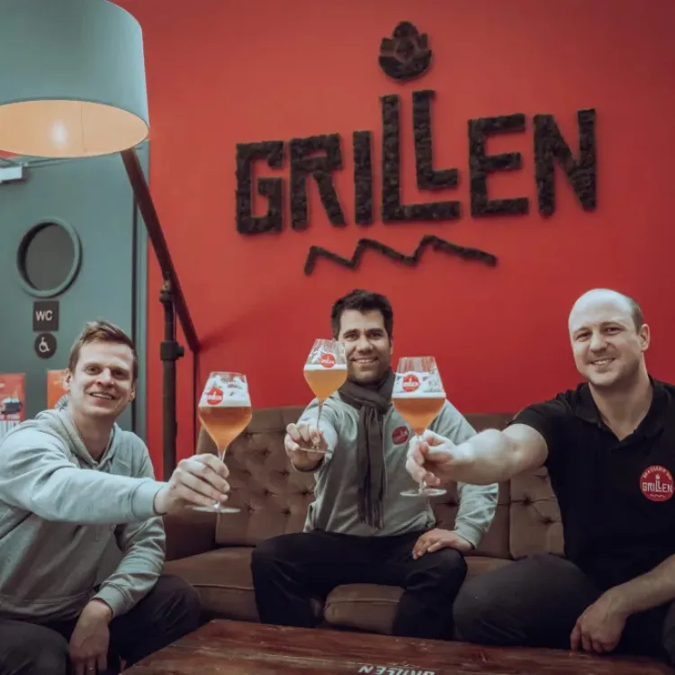 les 3 associés de la brasserie du grillen à colmar