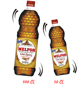 2 bouteilles de melfor illustrées