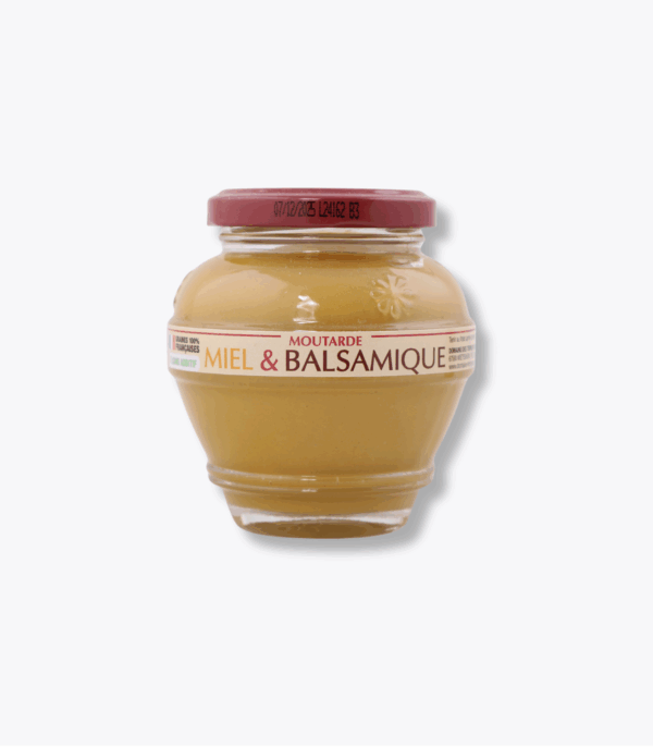 pot de moutarde au miel et balsamique domaine des terres rouges 200g